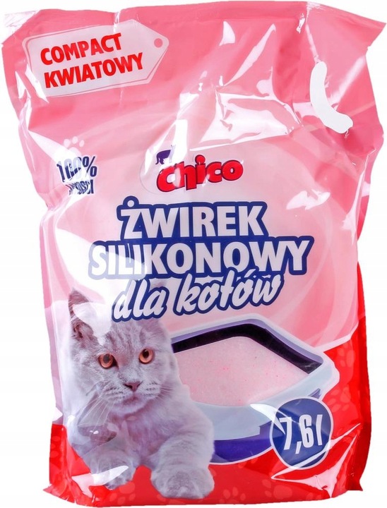 CHICO Żwirek silikonowy Compact Kwiatowy 7,6L