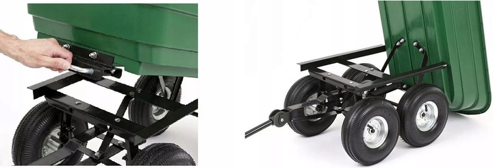 TACZKA WYWROTKA WÓZEK OGRODOWY PRZYCZEPKA METCOR 3w1 TC2145 XXL