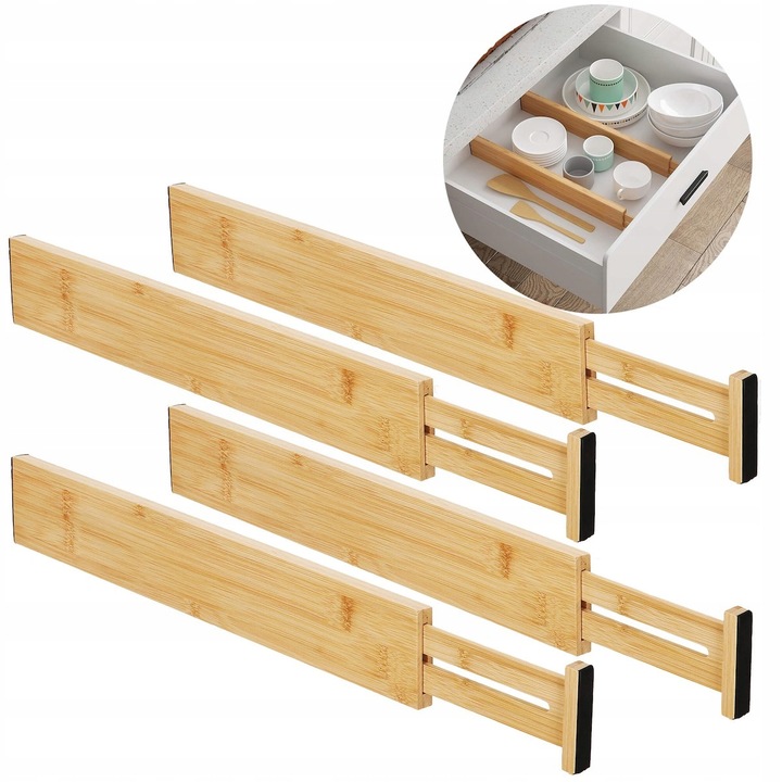 4x ORGANIZER DO SZUFLADY SZUFLAD PRZEGRÓDKA SEPARATOR PRZEGRODY