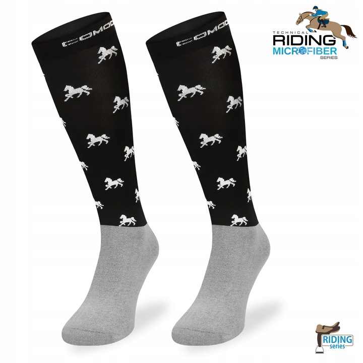 Wygodne skarpetki dziecięce do jazdy konno na lato z mikrofibry od Comodo