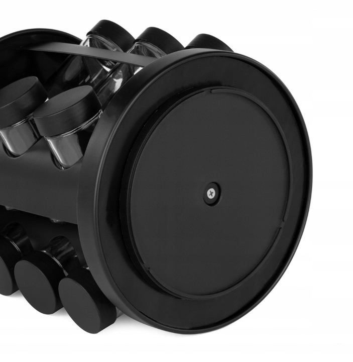 STOJAK NA PRZYPRAWY ORGANIZER 20 SZKLANE SŁOICZKI POJEMNIKI + NAKLEJKI