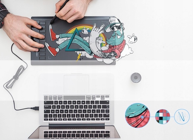 TABLET GRAFICZNY XP-Pen Star 03 + PIÓRKO 8192st 5080 LPI 25,4 x 15,2 cm