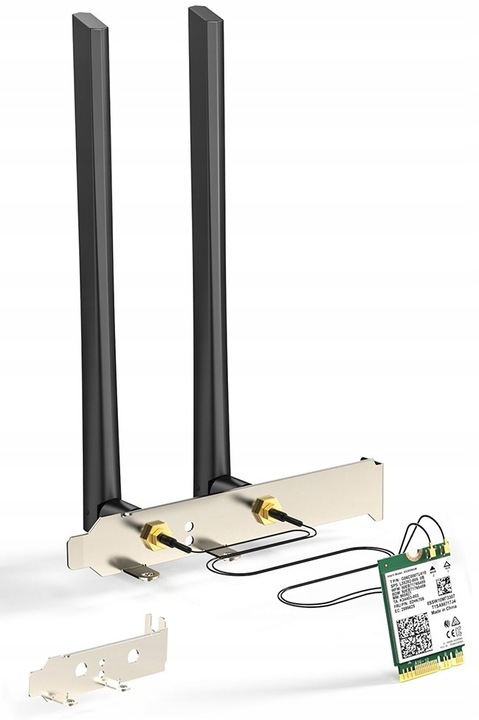 Zestaw anten anteny 2x 6Dbi Intel karta Wifi 2.4GHz 5GHz M.2 IPEX 4 RP-SMA
