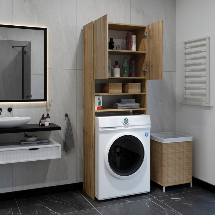 REGAŁ ŁAZIENKOWY SZAFKA NAD PRALKE WOTAN 4 PÓŁKI