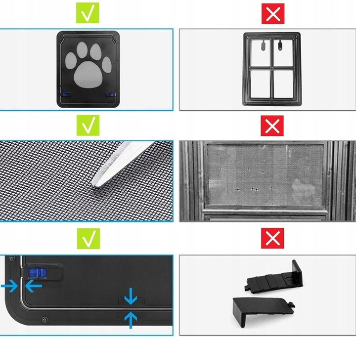 DRZWICZKI DRZWI DLA PSA KOTA WAHADŁOWE PRZEJŚCIE