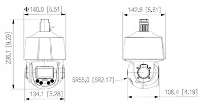 KAMERA DAHUA SZYBKOOBROTOWA ZEWNĘTRZNA SD3E405DB-GNY-A-PV TiOC WizSense ETR