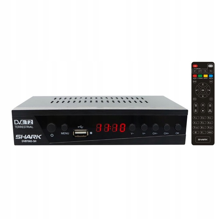 TUNER DEKODER DVBT2 TV NAZIEMNEJ DVB-T2 HEVC H.265 HDMI USB PVR EPG PILOT
