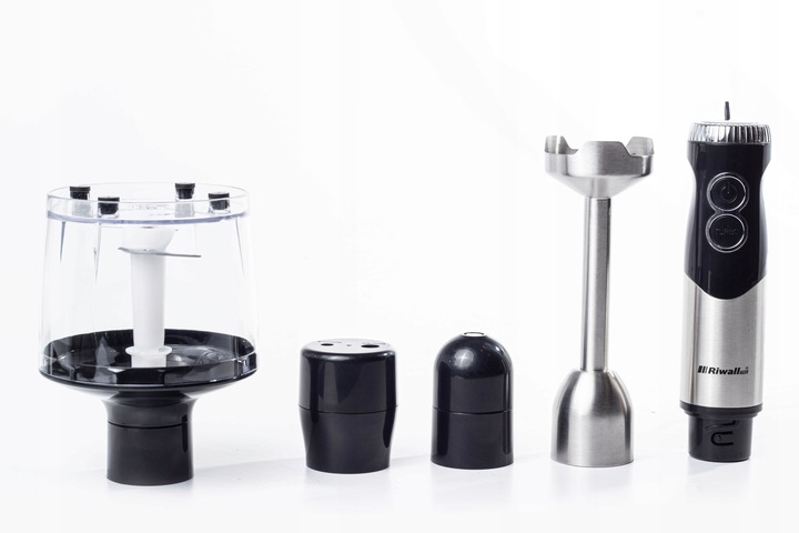 BLENDER RĘCZNY WIELOFUNKCYJNY RIWALL RB-01 6w1 TYTANOWE OSTRZA MOCNY