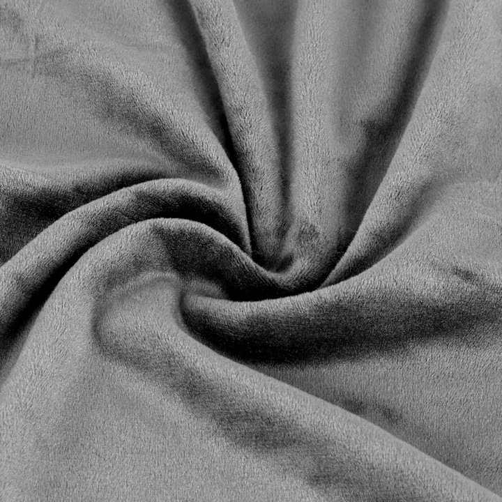 ZESTAW 4 SZT. POKROWIEC NA KRZESŁO SZARY WELUR ELASTYCZNY GRUBY POKROWCE