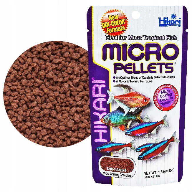 HIKARI MICRO PELLETS 45g - pokarm dla małych ryb