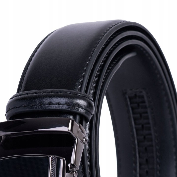 Pasek Skórzany SEPHER męski Automat CZARNY spodni