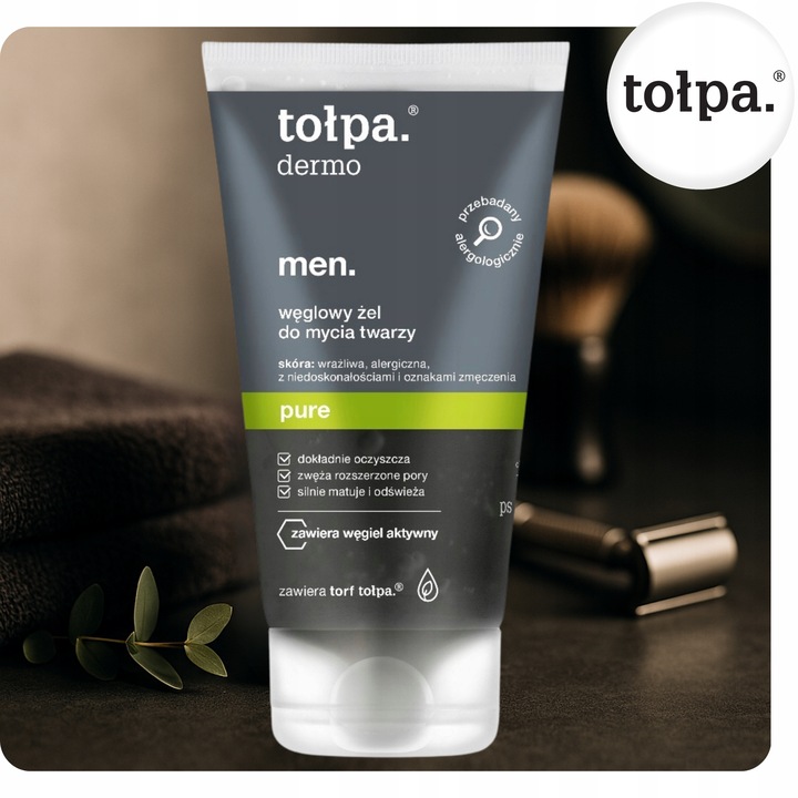 Żel Węglowy Oczyszczający do Mycia Twarzy dla Mężczyzn Men Pure 150 ml