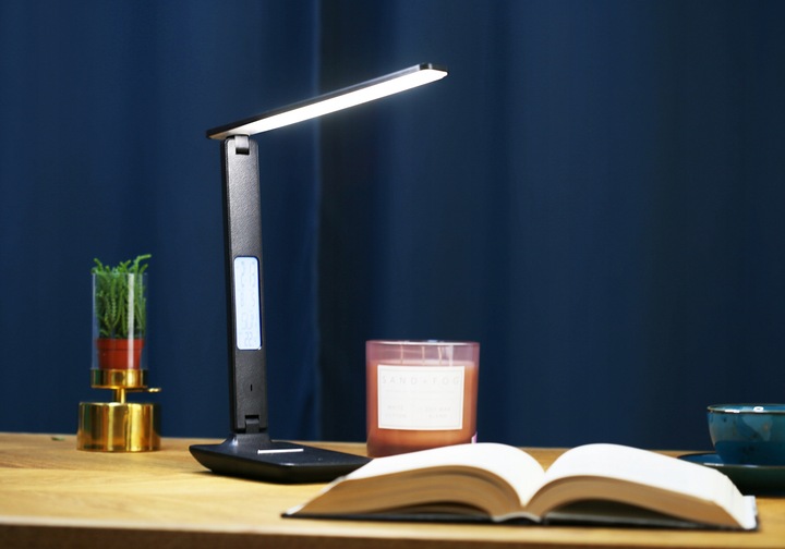 Lampka LED Biurkowa Szkolna 3 BARWY 3 MOCE WYŚWIETLACZ LCD ZEGAR