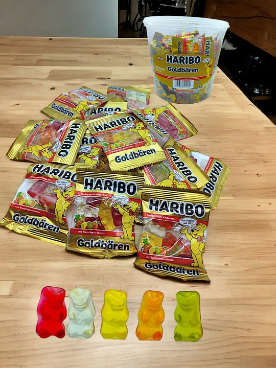 Żelki Haribo Goldbaren, 100 mini paczuszek z Niemiec 1000 g