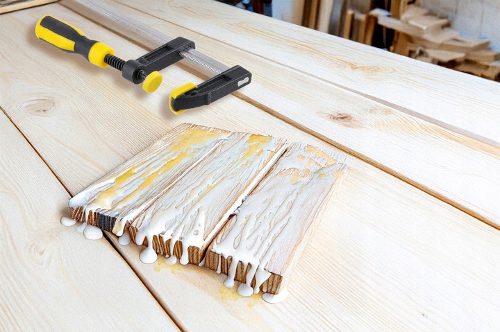 Ścisk Stolarski Do Drewna Zacisk Uchwyt 80x400mm Warsztatowy Śrubowy