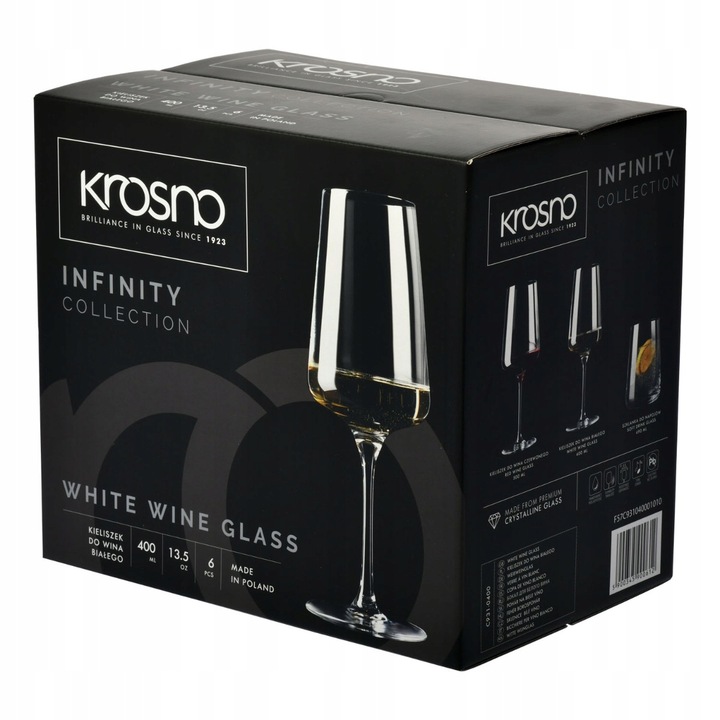 Kieliszki do białego wina INFINITY KROSNO 6x400ml