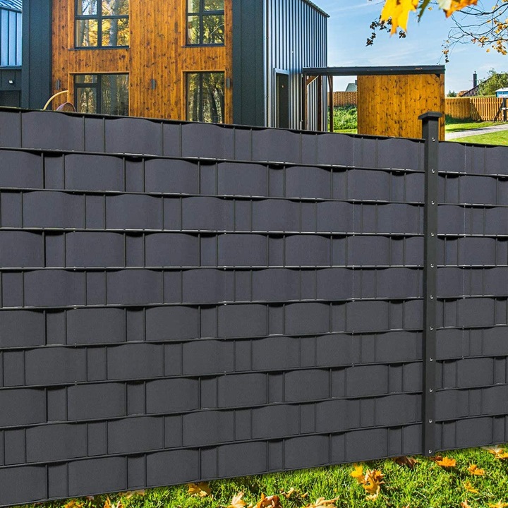 TAŚMA OGRODZENIOWA NA PŁOT OGRODZENIE OSŁONA PANEL 19cmx35m 24 KLIPSY