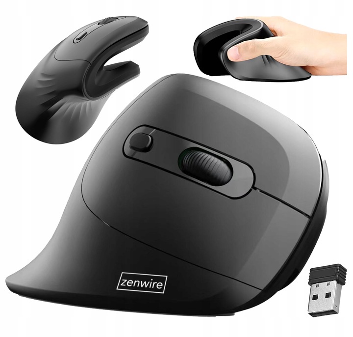 Myszka Bezprzewodowa Mysz Pionowa Wertykalna do Komputera Laptopa Komputera