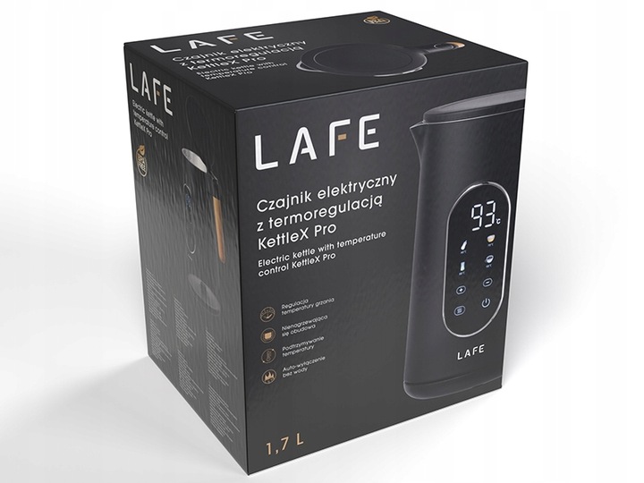 Czajnik elektryczny z regulacją temperatury LAFE Kettlex Pro Czarny