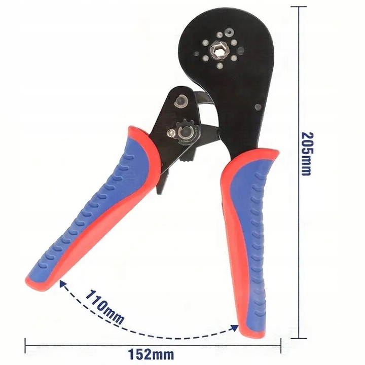 ZACISKARKA PRASKA DO TULEJEK KONEKTORÓW KABLI 0,08 -16 ² SZEŚCIOKĄTNA