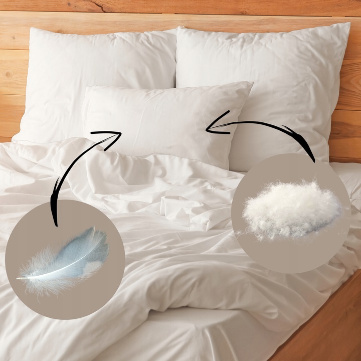 POSZEWKA WSYPOWA WSYP NA PODUSZKĘ 70x80 BIAŁA DO WYPEŁNIENIA BAWEŁNA