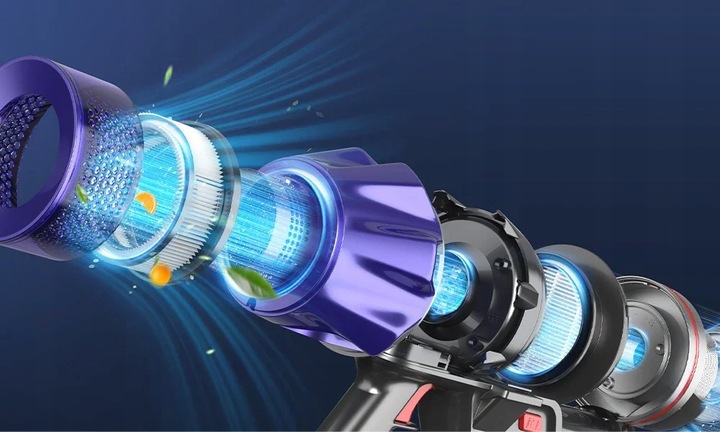 ODKURZACZ AKUMULATOROWY PIONOWY RĘCZNY BEZPRZEWODOWY LARESAR V7 500w