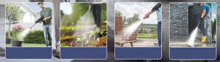 MYJKA CIŚNIENIOWA AKUMULATOROWA DO OKIEN OGRODU KOSTKI 2X AKUMULATOR ZESTAW