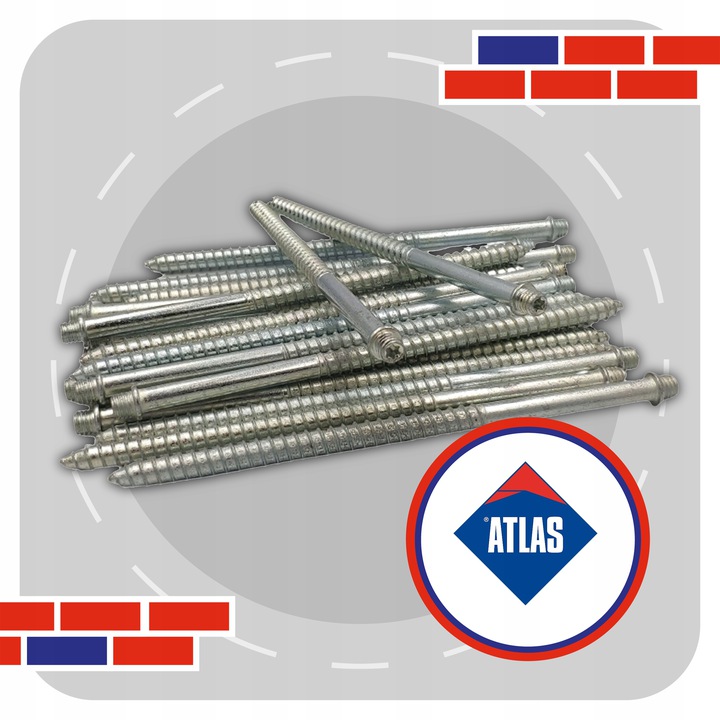ATLAS DWUGWINT ŚRUBY M-SYSTEM M8/FI6,5 L100 21szt.