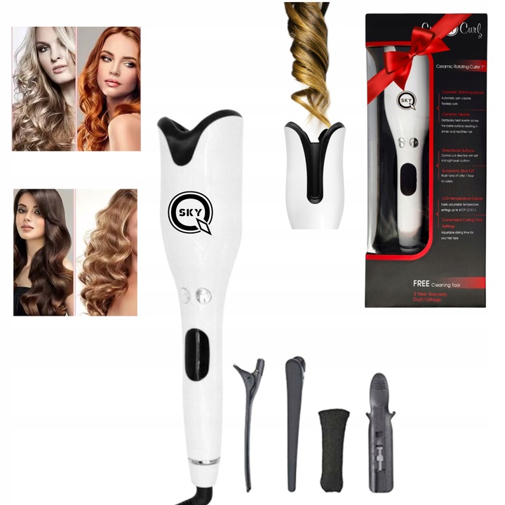 LOKÓWKA DO WŁOSÓW AUTOMATYCZNA OBROTOWA SPIN CURL CERAMICZNA DUŻE LOKI