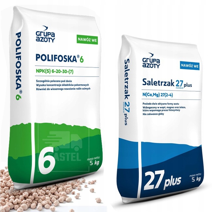 ZESTAW Nawóz wieloskładnikowy SALETRZAK 5kg POLIFOSKA 6 5kg