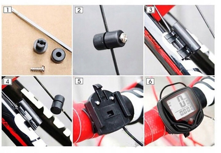 LICZNIK ROWEROWY WODOODPORNY PRĘDKOŚCIOMIERZ LCD PRĘDKOŚĆ PRZEBIEG ZEGAR