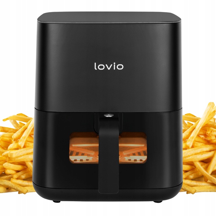 FRYTKOWNICA BEZTŁUSZCZOWA AIR FRYER FRYTOWNICA LOVIO 5L 8 PROGRAMÓW