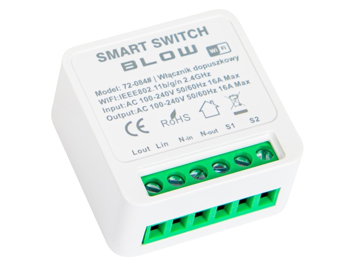 PRZEKAŹNIK PRZEŁĄCZNIK WŁĄCZNIK ŚWIATŁA 16A WiFi DOPUSZKOWY TUYA SMART