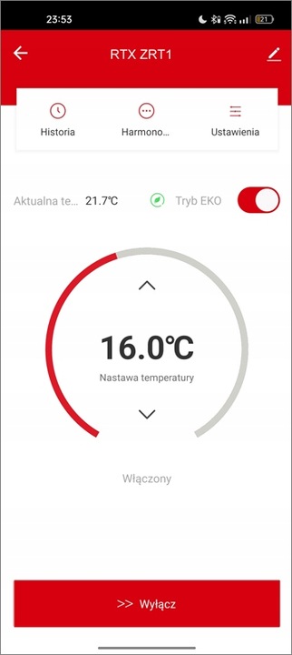 Głowica Termostatyczna RTX Termostat Inteligentny ZigBee TUYA Smart