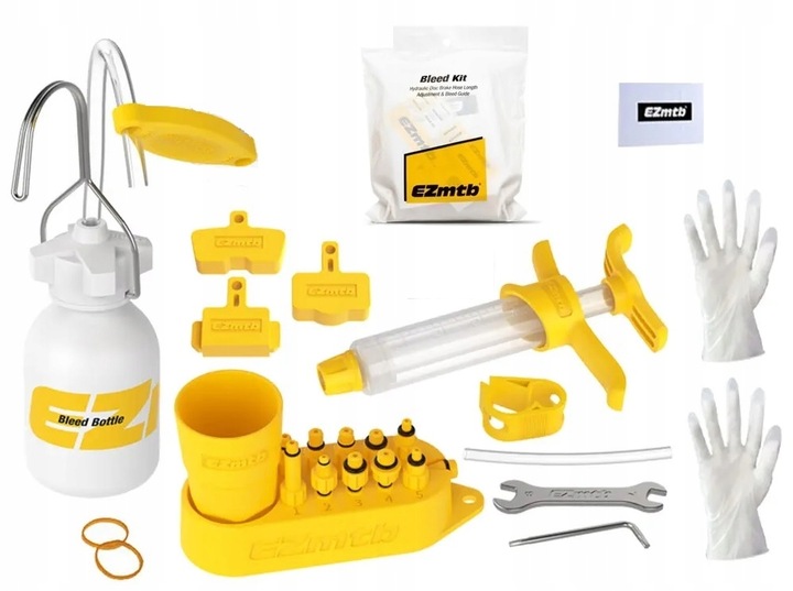 MEGA ZESTAW DO ODPOWIETRZANIA HAMULCÓW SHIMANO TEKTRO 2022 L-P + OLEJ 1 SZT