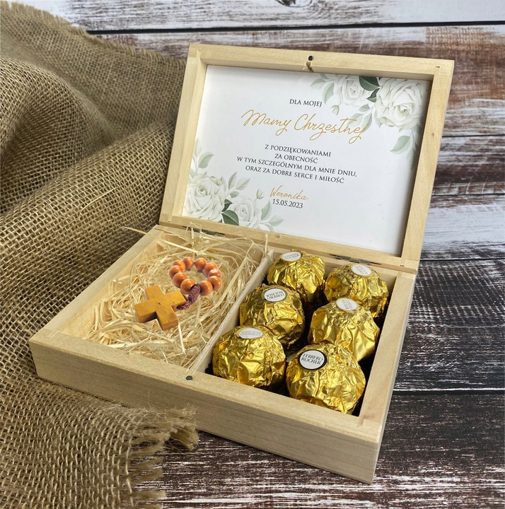 PODZIĘKOWANIE DLA CHRZESTNYCH DZIADKÓW NA CHRZEST ŚW KOMUNIA GRAWER PREZENT