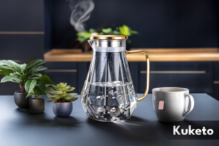 DZBANEK DO HERBATY szklany ZAPARZACZ Z SITEM FILTREM Kuketo Crystal 1500ml
