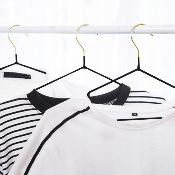 WIESZAKI NA UBRANIA UBRANIOWE WIESZAK DO SZAFY ODZIEŻOWE ZŁOTE 20 SZT