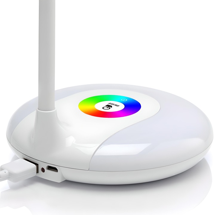 LAMPKA BIURKOWA LED NA BIURKO LAMPA 256 KOLORÓW RGB DO NAUKI DOTYKOWA