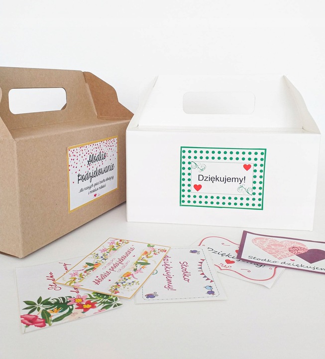 PUDEŁKO NA CIASTO wesele kartonik ŚLUB białe100szt