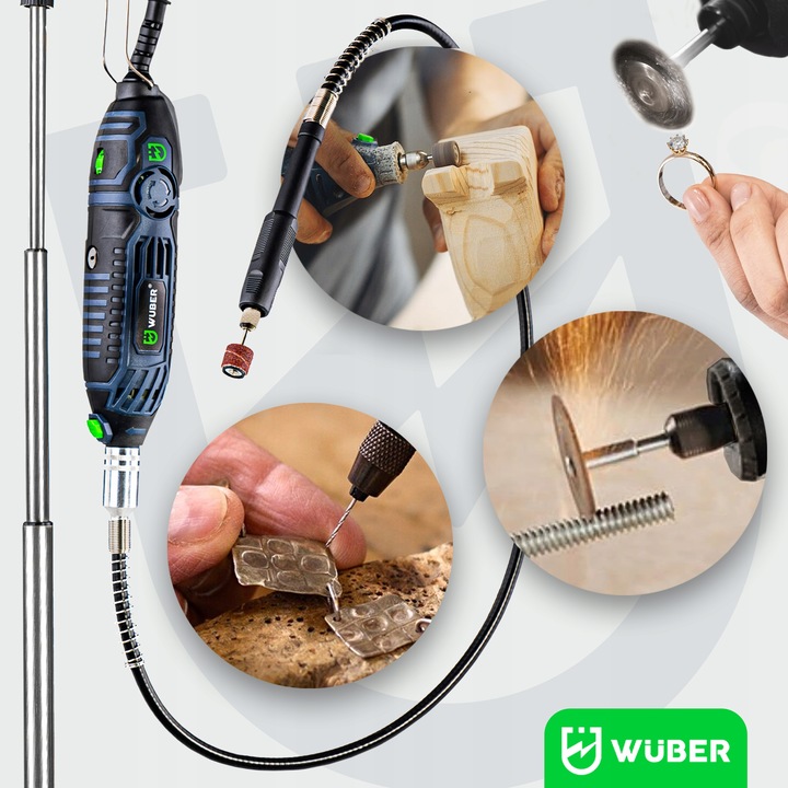 MINI SZLIFIERKA FREZARKA WIELOFUNKCYJNA + STOJAK + AKCESORIA ZESTAW