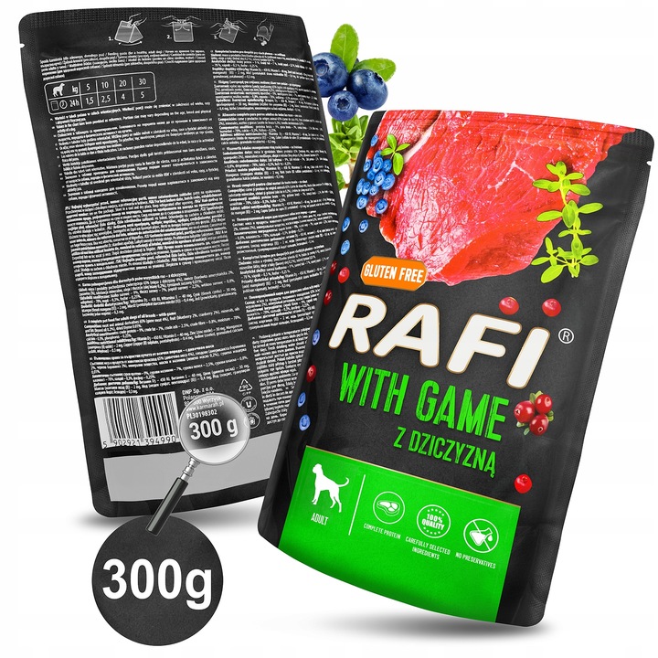 MOKRA KARMA DOLINA NOTECI RAFI ADULT BEZ ZBÓŻ SASZETKA MIX SMAKÓW 24 x