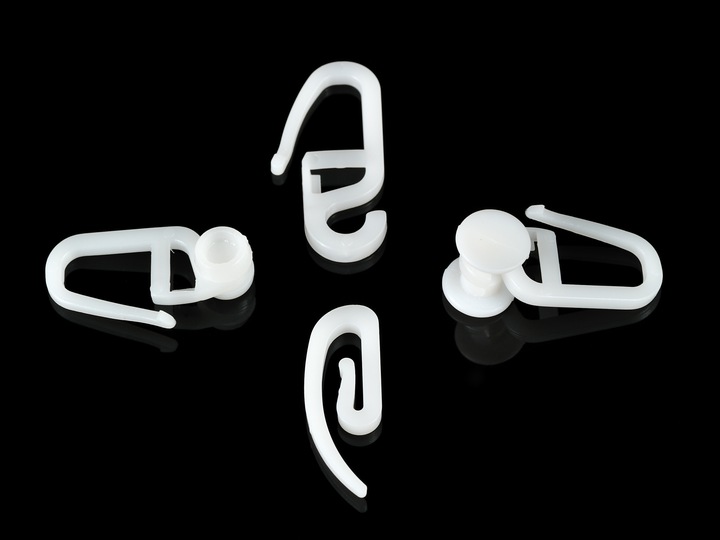 Żabki ruchome do szyn sufitowych PCV karniszy do szyny firanek 100 sztuk