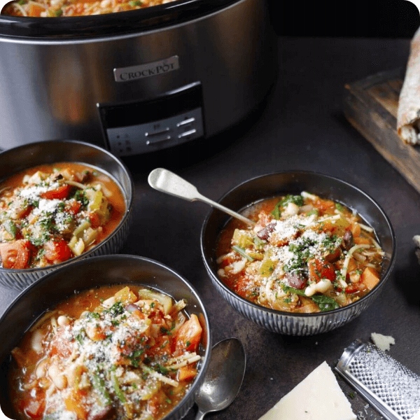 Duży Wolnowar Ceramiczny CrockPot 7.5l cyfrowy, Wyjmowana misa +