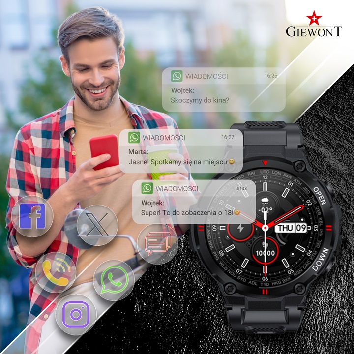 SMARTWATCH ZEGAREK na KOMUNIĘ dla Chłopca + Torebka ROZMOWY SMS GW430