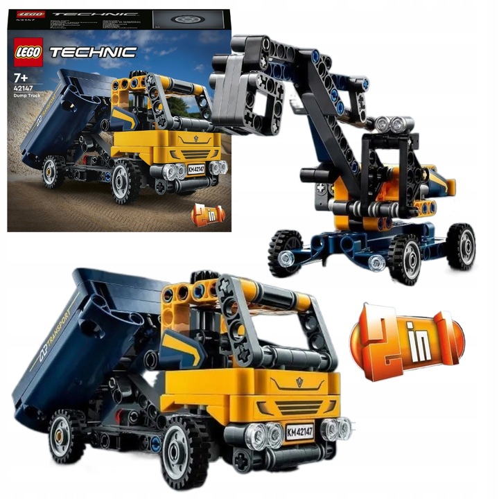 LEGO Technic Samochód Auto Wywrotka koparka 2w1 42147 Budowa Miasto