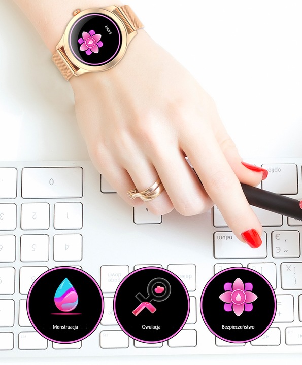 Zegarek SMARTWATCH PREZENT dla dziewczynki NA KOMUNIĘ wielofunkcyjny