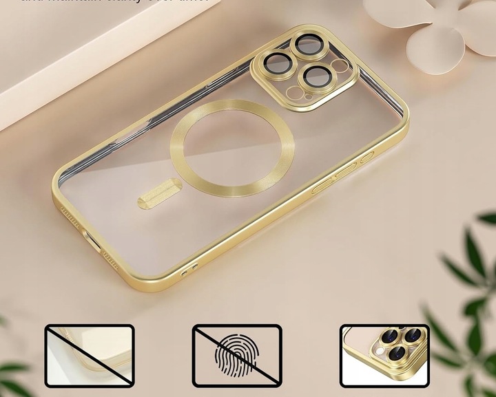 Etui złote case do iPhone 16 Pro pustynny złoty do MagSafe ochrona aparatów