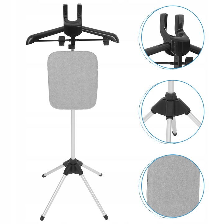 PODRĘCZNY STOJAK NA PAROWNICĘ DO UBRAŃ REGULOWANE AKCESORIA WIESZAK NA