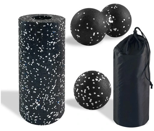 Walek do masazu plecow roler gładki fitness Zestaw